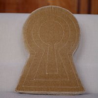 古墳クッション　Ｌサイズ　ベージュ◆もとこ(築造時の古墳)◆