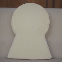 古墳クッション　Lサイズ　ホワイト◆ゆきこ(雪の古墳)◆